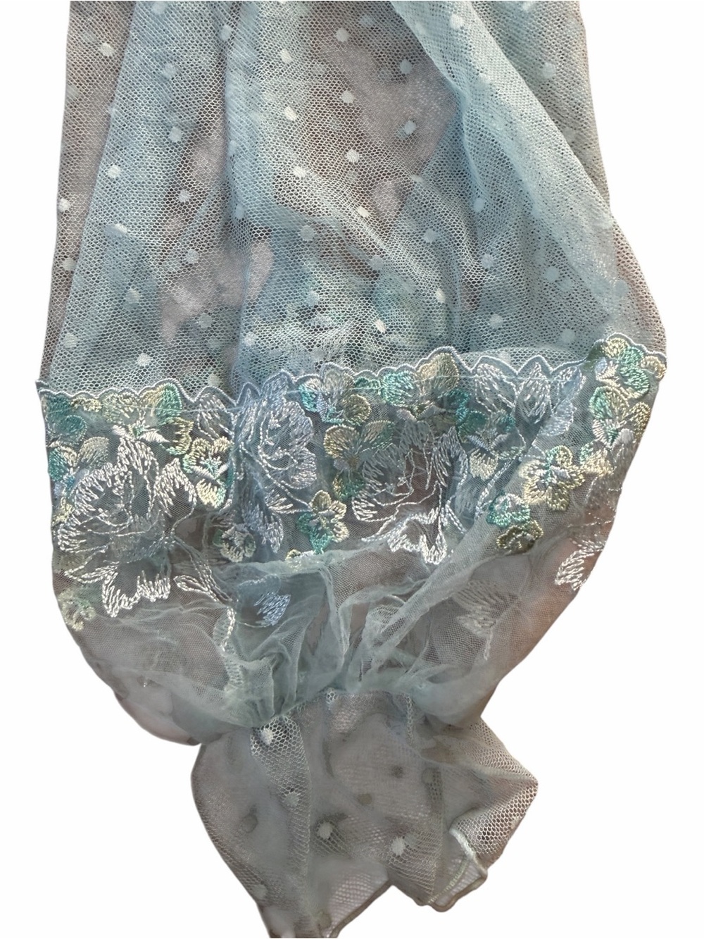 Empress Mimi Madame X Blue Butterfly Lace Corset XXL NWT Sheer Polka Dot Sleeves - Picture 7 of 15
